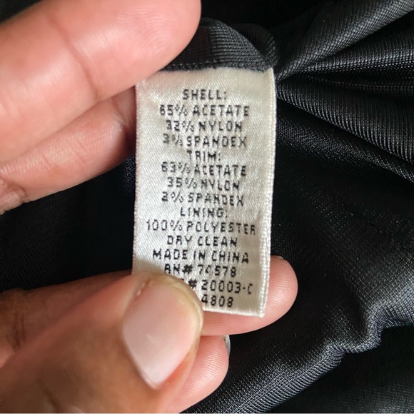 Cache Body Con Flattering Black Pink One Shoulder Bow Dress with Back Slit! - Picture 9 of 9